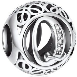 Sterling Silver Vintage Letter Q Charm